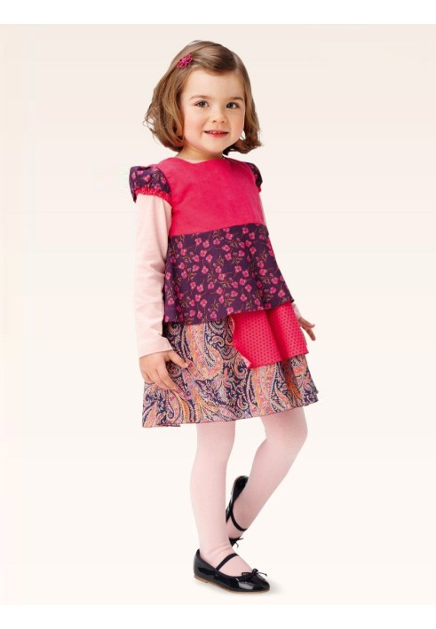 Pattern Empire dress with flared sleeves (Burda 2/2015, pattern number 9401 B)