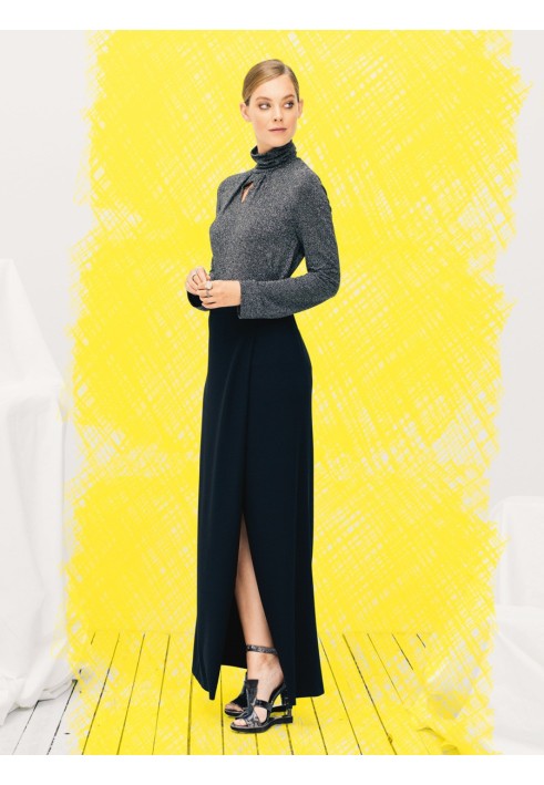 Pattern Maxi skirt on a shaped coquette (Burda 12/2015, pattern number 115 V)