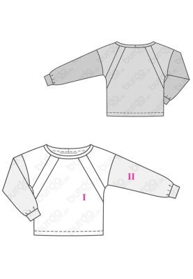 Pattern Pullover with a wide neckline (Burda 2/2019, pattern number 6269 B)