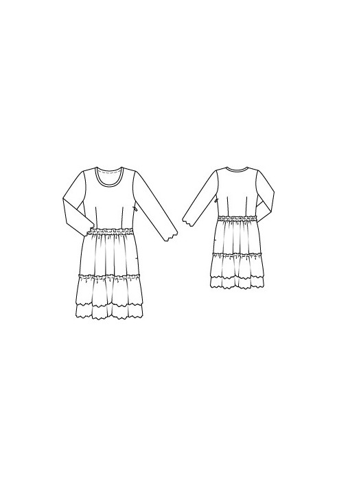 Pattern Linen dress with frills (Burda 6/2012, pattern number 122)