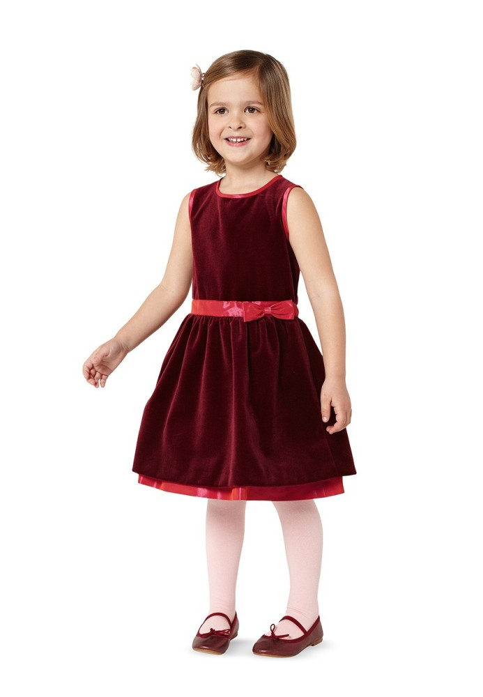 Pattern Velvet dress with a lush skirt (Burda 2/2014, pattern number 9427 A)