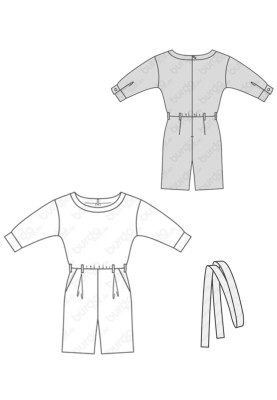 Pattern Short batiste overalls (Burda 1/2018, pattern number 6433 B)