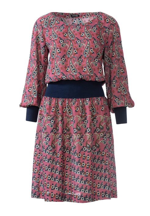 Pattern Dress with a wide knitted belt (Burda 2/2020, pattern number 6190 A)