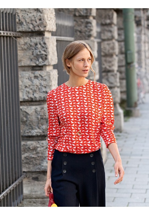 Pattern Blouse of a simple cut with long sleeves (Burda 8/2012, pattern number 109)