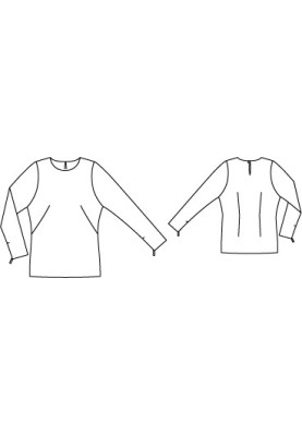 Pattern Blouse of a simple cut with long sleeves (Burda 8/2012, pattern number 109)