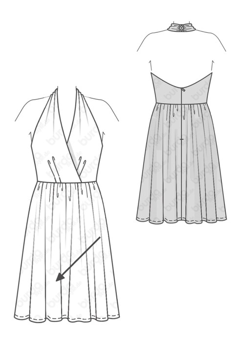 Pattern Dress in the style of Marilyn Monroe (Burda 1/2018, pattern number 6421 A)