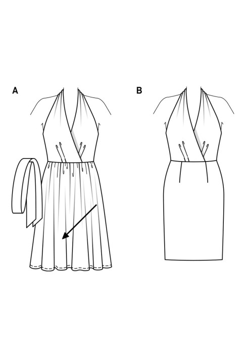Выкройка Платье в стиле Мэрилин Монро (Burda 1/2018, № выкройки 6421 A)