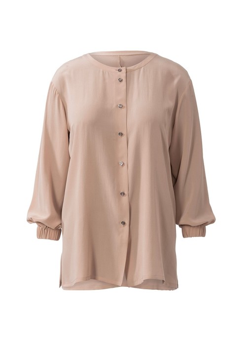 Pattern Silk blouse-shirt with a round neckline (Burda 3/2020, pattern number 128 A)