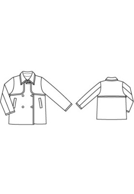 Pattern Double-breasted jacket with a flared collar (Burda 2/2010, pattern number 142 B)