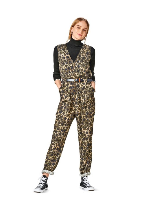 Pattern Overalls with a lowered step seam (Burda 2/2017, pattern number 6482 B)