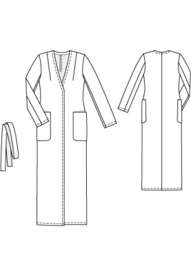 Pattern Long fitted silhouette robe (Burda 1/2012, pattern number 108)