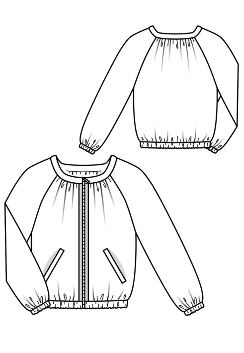 Викрійка Блузон з рукавами реглан (Burda 7/2017, № викрійки 104 A)