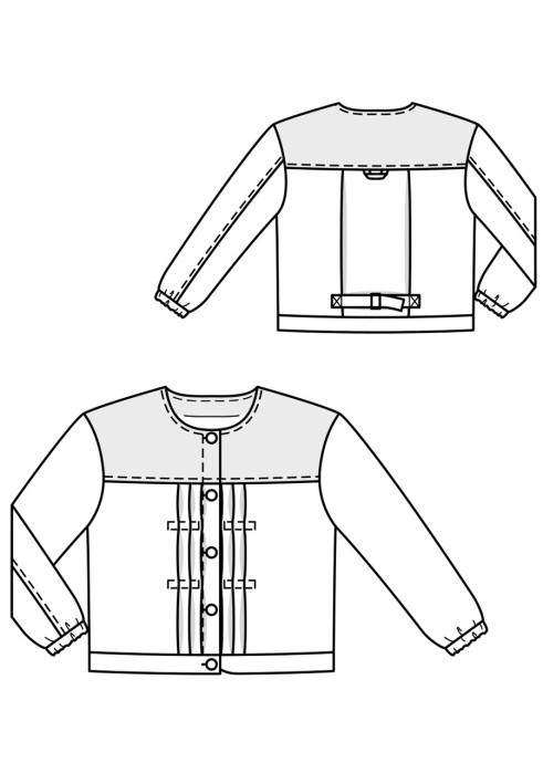 Выкройка Жакет короткого просторного кроя (Burda 5/2018, № выкройки 101)