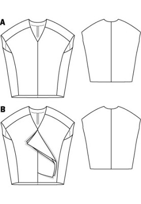 Выкройка Туника с оригинальными проймами (Burda 1/2012, № выкройки 133 A)