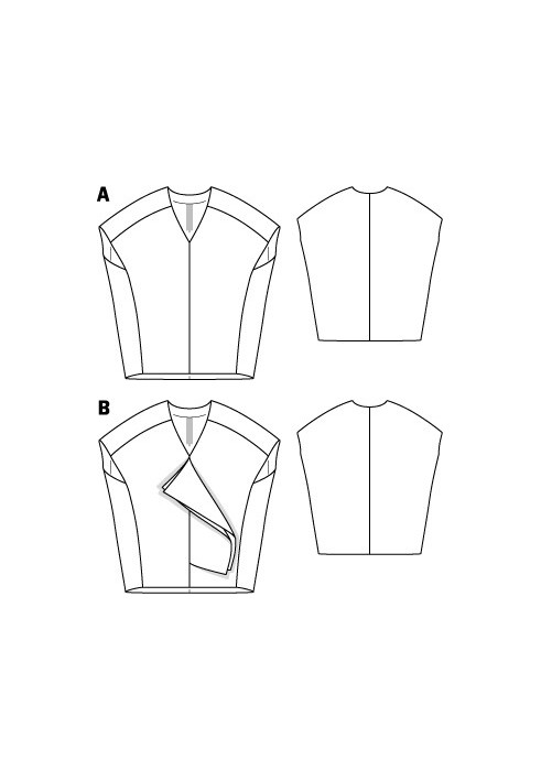 Выкройка Туника с оригинальными проймами (Burda 1/2012, № выкройки 133 A)