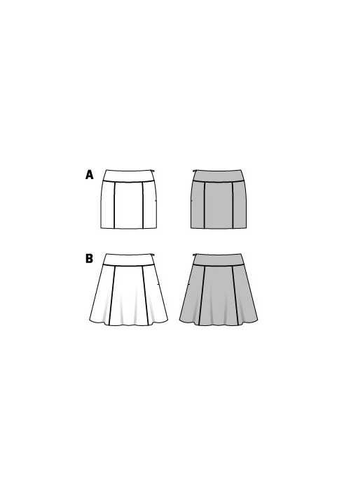 Pattern Flared cut skirt on a wide yoke (Burda 1/2014, pattern number 6928 B)