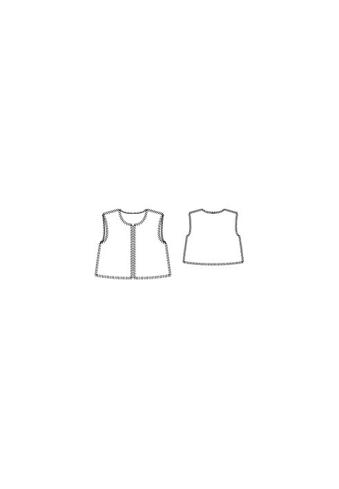 Pattern Vest short made of artificial fur (Burda 9/2011, pattern number 101)