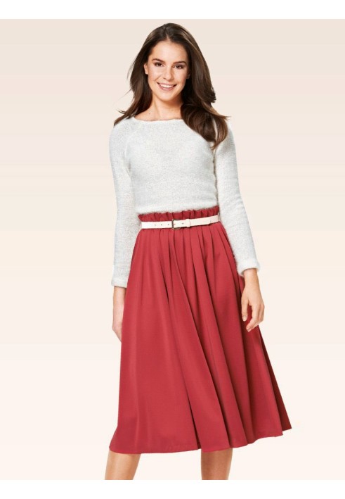 Pattern Midi skirt with a lush cut on an elastic waist (Burda 2/2015, pattern number 6698 B)