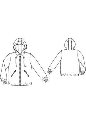 Pattern Straight cut jacket with a hood (Burda 1/2010, pattern number 111)