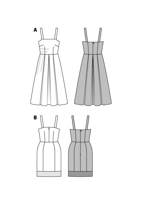 Pattern Sundress with bodice-corsage on straps (Burda 1/2014, pattern number 6918 B)