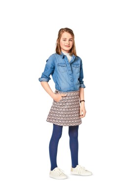 Pattern Mini skirt with pockets (Burda 2/2017, pattern number 9356 A)