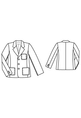 Pattern Single-breasted jacket with three pockets (Burda 3/2010, pattern number 143)