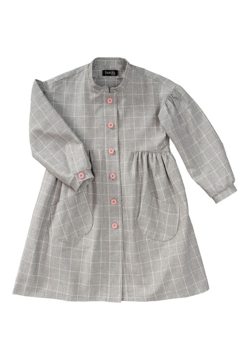 Pattern Shirt dress with high waist line (Burda 2/2019, pattern number 9309 A)