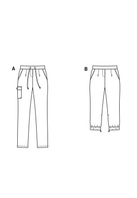 Выкройка Брюки трикотажные с молниями внизу брюки (Burda 2/2017, № выкройки 6471 B)