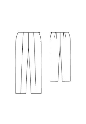 Pattern Narrow-cut satin trousers (Burda 3/2010, pattern number 135 A)