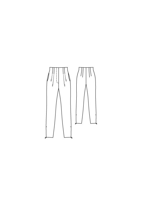 Pattern Pants of narrow cut with high waist (Burda 2/2012, pattern number 104)