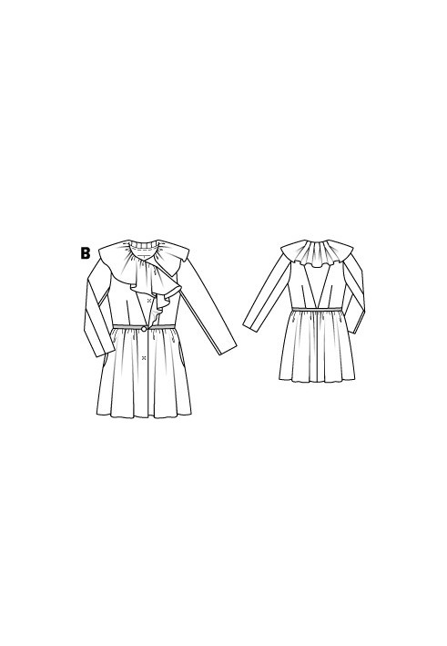 Pattern Coat cut off at the waist (Burda 5/2015, pattern number 101 B)