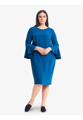 Pattern Silk O-line dress with ruffles (Burda 2/2018, pattern number 6389 B)