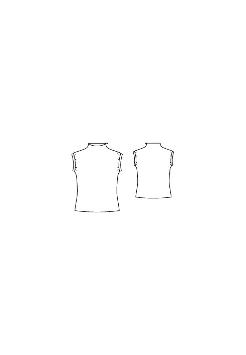 Pattern Top of a fitted silhouette with a fastener in the shoulder seam (Burda 4/2011, pattern number 122)