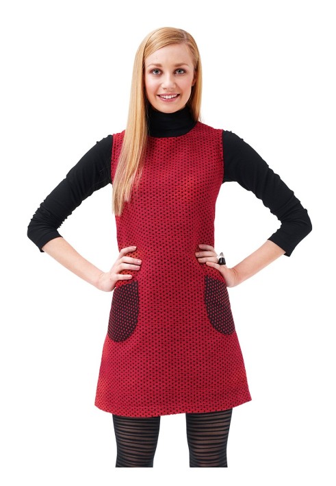 Pattern Mini dress with short sleeves (Burda 2/2015, pattern number 6721 C)