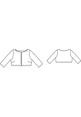 Lace bolero pattern with 3/4 sleeves (Burda 2/2012, pattern number 136)