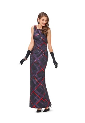 Pattern Maxi dress with back neckline (Burda 2/2016, pattern no. 6585 B)