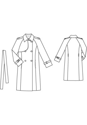 Double-breasted trench coat pattern (Burda 9/2012, pattern number 103)