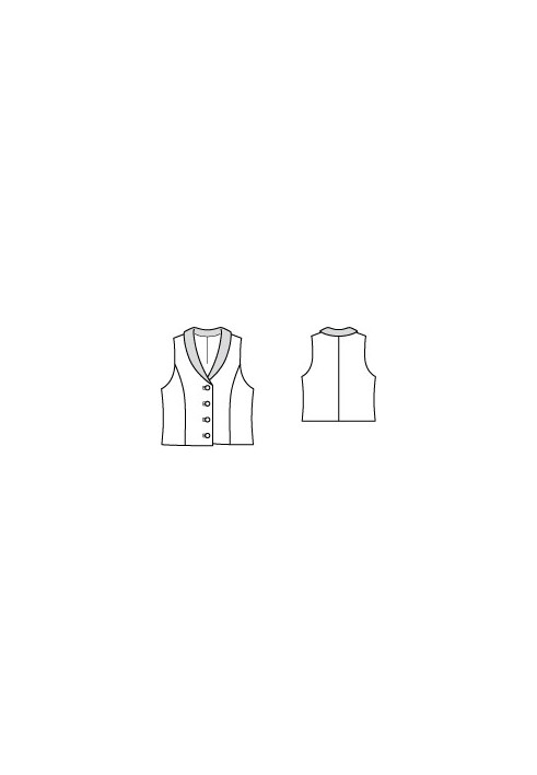 Pattern Classic waistcoat with a narrow shawl collar (Burda 4/2010, pattern number 136)