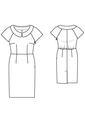 Pattern Sheath dress with turn-down collar (Burda 5/2011, pattern number 128)