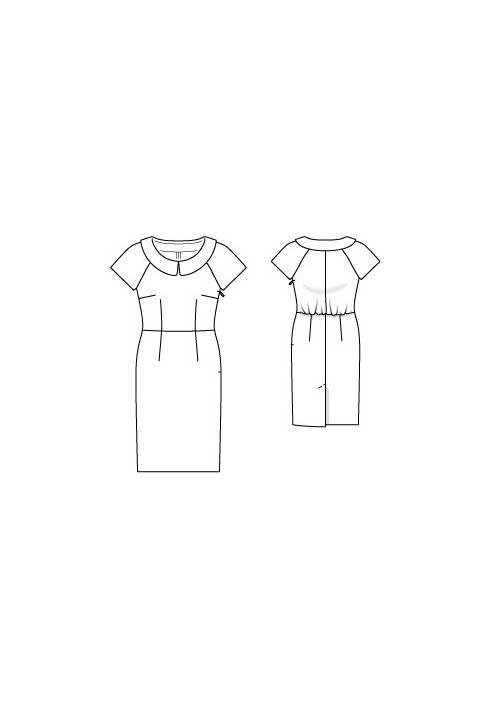 Pattern Sheath dress with turn-down collar (Burda 5/2011, pattern number 128)