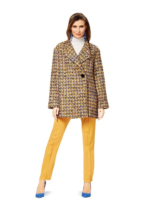 Pattern Double-breasted open-cut half coat (Burda 2/2015, pattern number 6736 B)