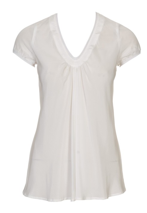 Pattern Crepe deshine blouse with lantern sleeves (Burda 6/2011, pattern number 101)