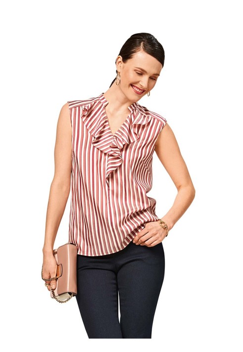 Pattern Blouse shirt with pleats on the sleeves (Burda 2/2017, pattern number 6456 A)