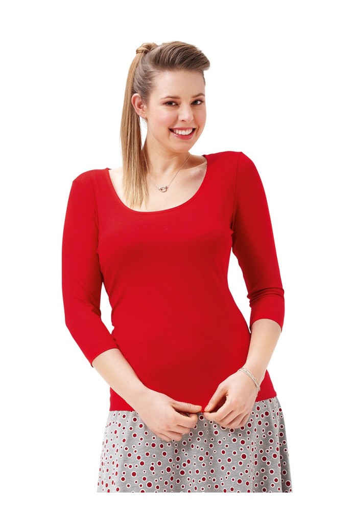 Pattern Knitted pullover with round neckline (Burda 2/2015, pattern number 6716 B)