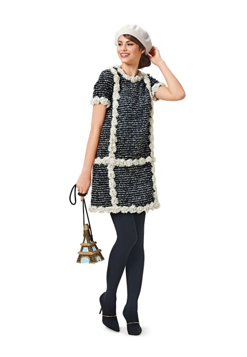 Pattern Mini dress with 7/8 sleeves (Burda 2/2016, pattern number 6593 A)