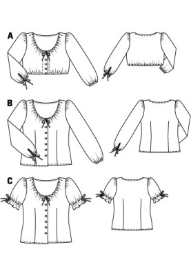 Выкройка Блузка батистовая в баварском стиле (Burda 9/2011, № выкройки 138 C)