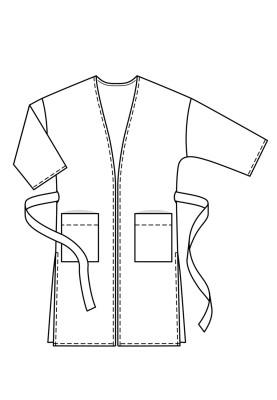 Pattern Kimono with high side slits (Burda 4/2019, pattern number 106)