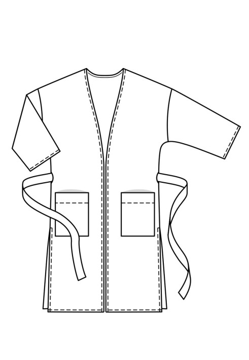 Pattern Kimono with high side slits (Burda 4/2019, pattern number 106)