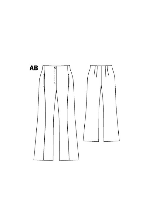 Pattern Flare trousers with a high fit (Burda 1/2011, pattern number 134 B)