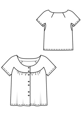 Pattern Straight-cut blouse from Burda 1958 (Burda 4/2018, pattern number 127)